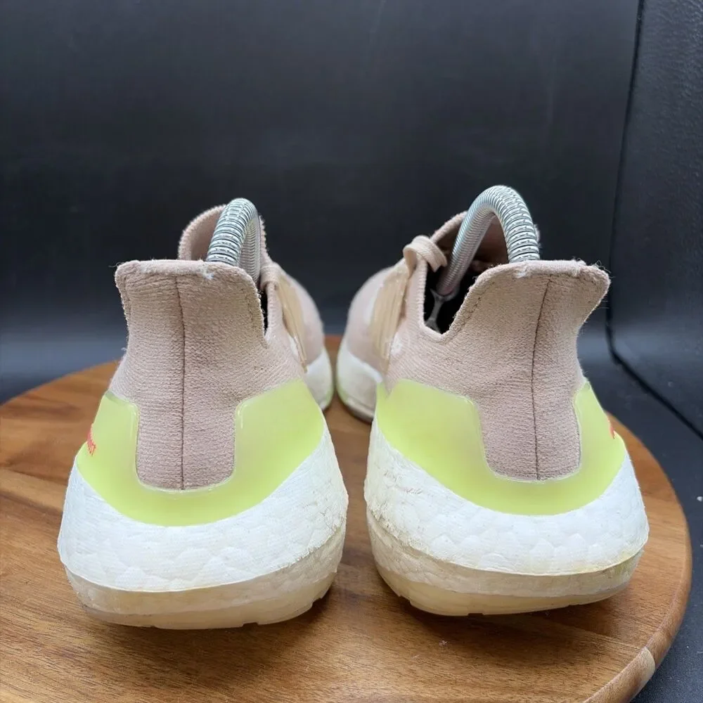 Adidas UltraBoost 21 Womens Size 7.5 Running Shoes Pink Ivory Sneakers FY0399